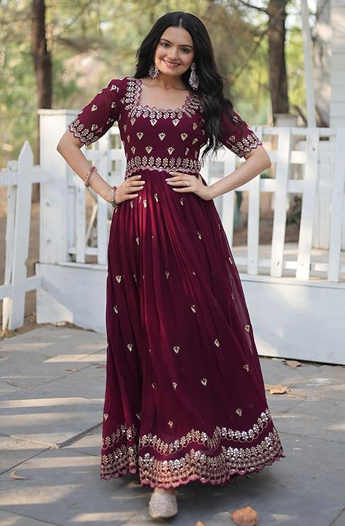 Mritsa Gota Patti Silk Lehenga Set - Red